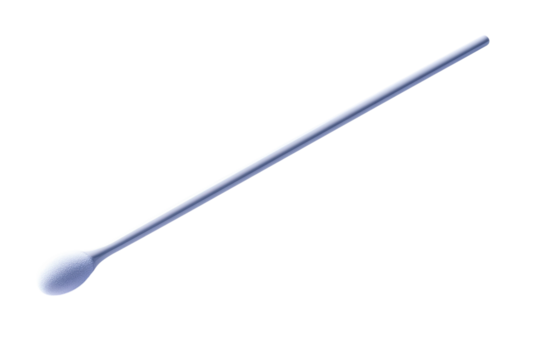 Preparing for discovery A sterile cotton swab against the silent void awaiting its crucial on transparent background