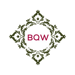 Modern BQW Letter Logo Vector Template with modern trendy golden logo.