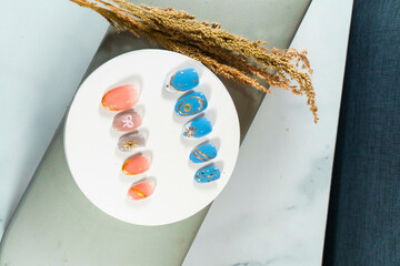 Press On Nail Design model beauty cosmetic fake nail Art stylish