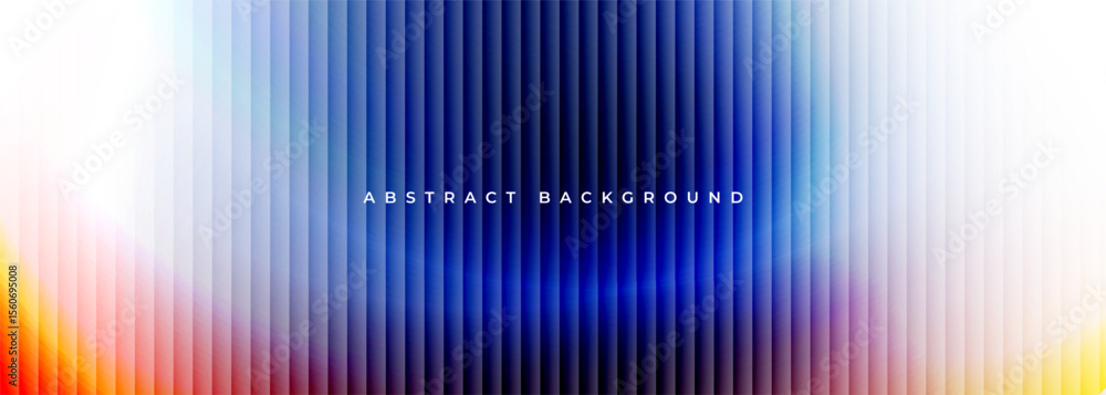 Poster abstract ribbed background with iridescent gradient. vibrant coloured vector illustration wide banne