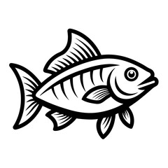 Fish line art vector