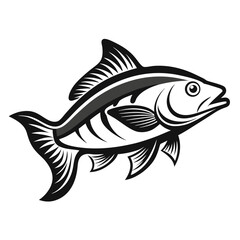 Fish line art vector