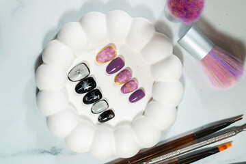 Press On Nail Design model beauty cosmetic fake nail Art stylish