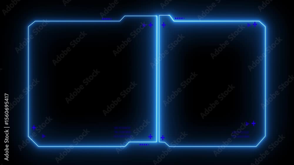 Poster digital hud futuristic motion graphic element cyber generated background. technology hologram frame 
