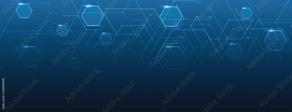 Poster Abstract circuit board pattern technology concept background