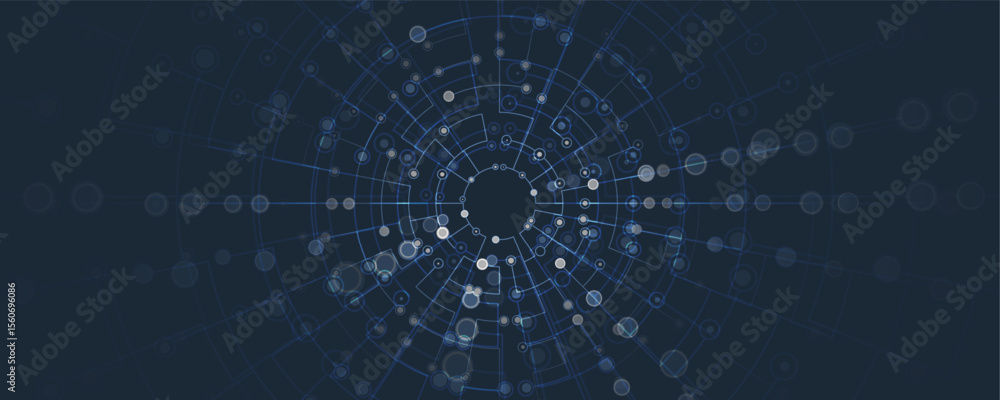 Poster Abstract circuit board pattern technology concept background