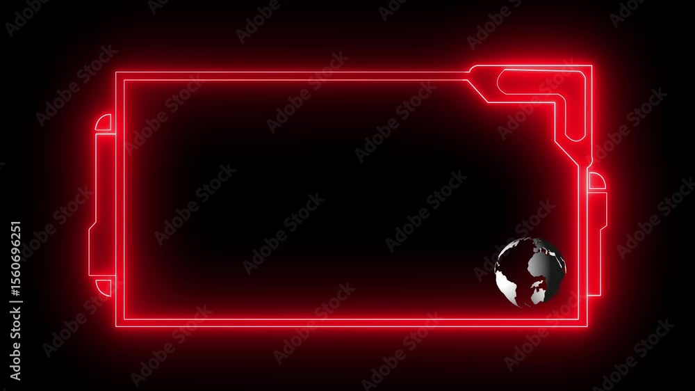 Poster digital hud futuristic motion graphic element cyber generated background. technology hologram frame 