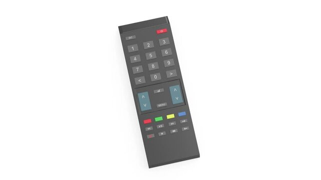 TV remote control on white background