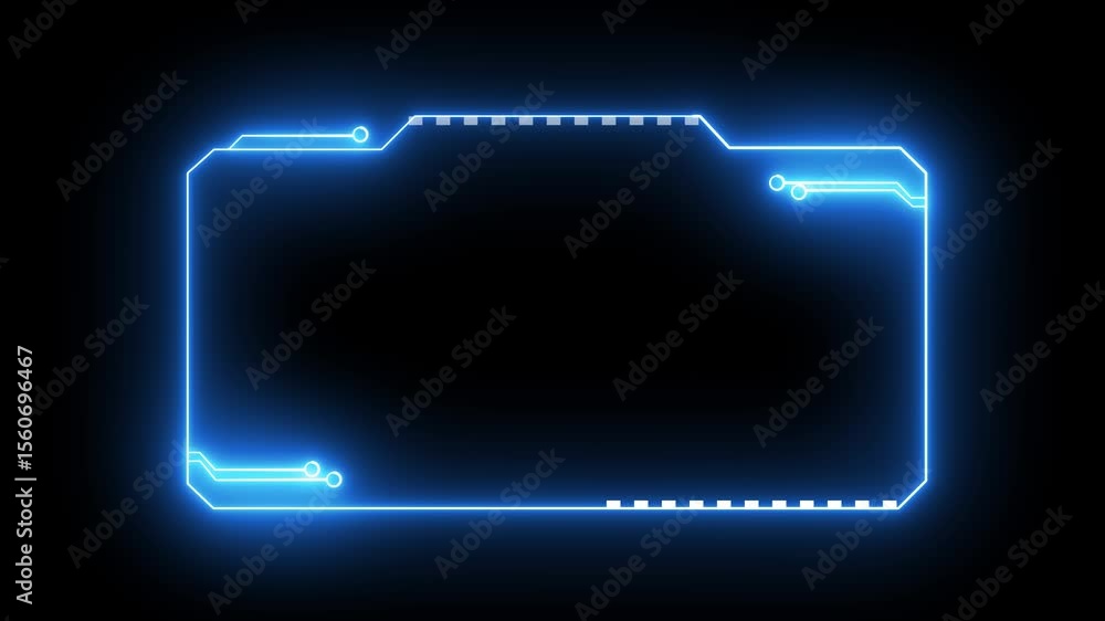 Poster digital hud futuristic motion graphic element cyber generated background. technology hologram frame 