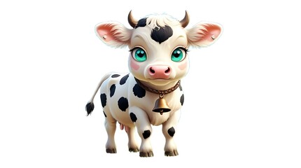 Cow on white background 