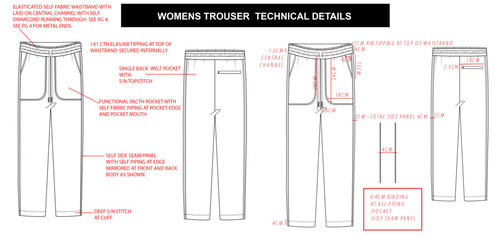 womens JOGGER technical details