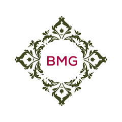 BMG letter logo design 