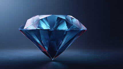 A flawlessly cut gemstone reflects light, displaying its brilliance and adding a touch of luxury to the sleek, minimalist backdrop, making it truly stand out.