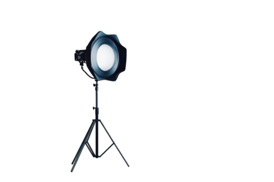 Guiding inspiration Illuminate creativity with the soft glow of studio lighting equipment on transparent background