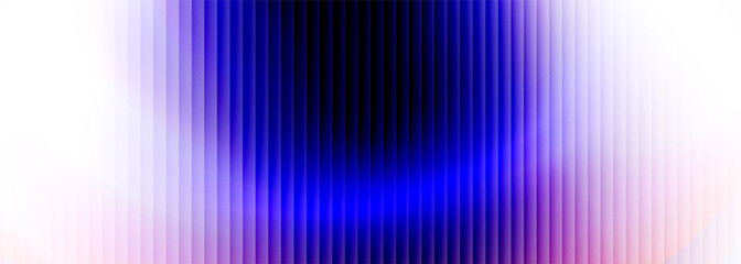 White and purple abstract modern wide ribbed banner. Vector illustration background with bright gradient