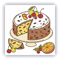 Food photography of homemade cheesecake side view covered with dark chocolate glaze, decorated with fresh garden berries on a white background isolated close up