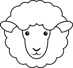 vector illustration of sheep