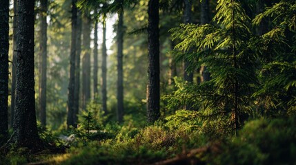 Obraz premium Cozy summer forest