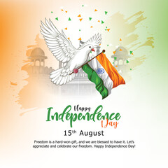 happy independence day India. 78 with Indian flag. abstract vector illustration design
