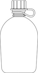 Licquid drink bottle,line art, single line art, continuous line art, vector art, illustrator