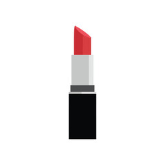 A minimalist illustration of a lipstick tube in a flat design style