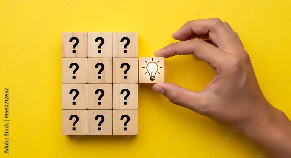 Aufkleber finding the right solution to a problem or a great idea through innovation and creativity