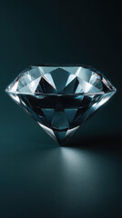 A flawlessly cut and sparkling diamond rests on a reflective surface, its facets brilliantly catching the light in a stunning display of pure beauty and value.