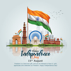 happy independence day India. 78 with Indian flag. abstract vector illustration design