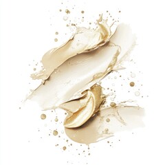 Abstract beauty product swatches