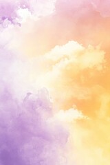 Soft, pastel-toned cloudscape with gradients of lavender and gold