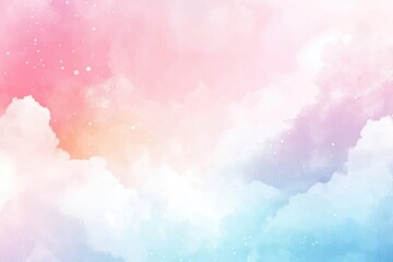 Soft, pastel-colored cloudscape with subtle stars