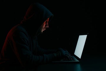 Shadow Operative Hacker in a Cyberpunk Glow