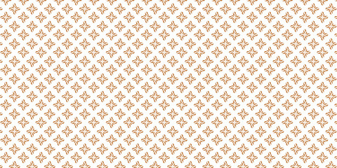 Fototapeta premium Golden vector seamless pattern with small diamond shapes floral silhouettes. Simple texture. 