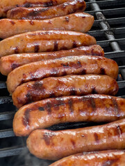 Perfectly Grilled Sausages on Barbecue