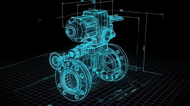 Engineering Blueprint of Industrial Valve System Exploded View