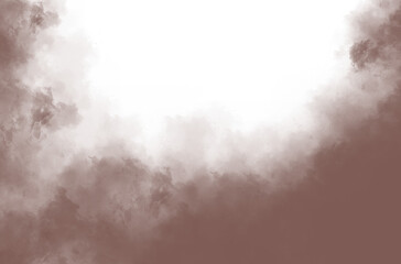 Naklejka premium Realistic brown smoke or fog on a transparent png background. Overlaying a texture of rising smoke or sand.