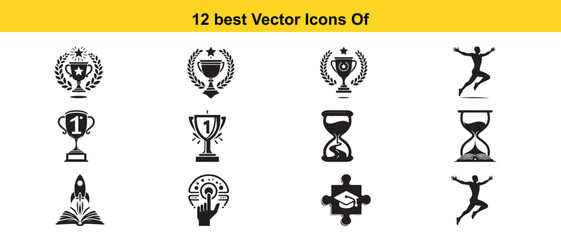 Abstract geometric shapes and lines silhouette design