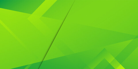 Obraz premium Green and yellow abstract geometric background. Dynamic shapes composition. Vector illustration