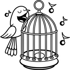 bird in cage