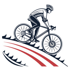 Fototapeta premium silhouette of a biker