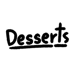 desserts png pen line brush cartoon handwrite menu food design cute and decoration element