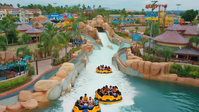 Water attraction in a theme park.