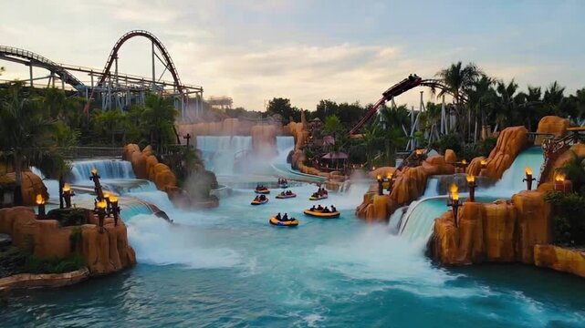 Water attraction in a theme park.