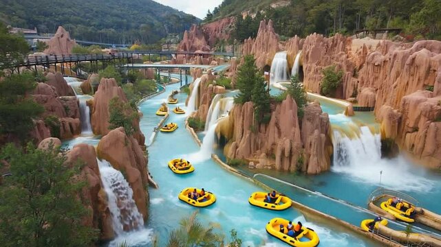 Water attraction in a theme park.