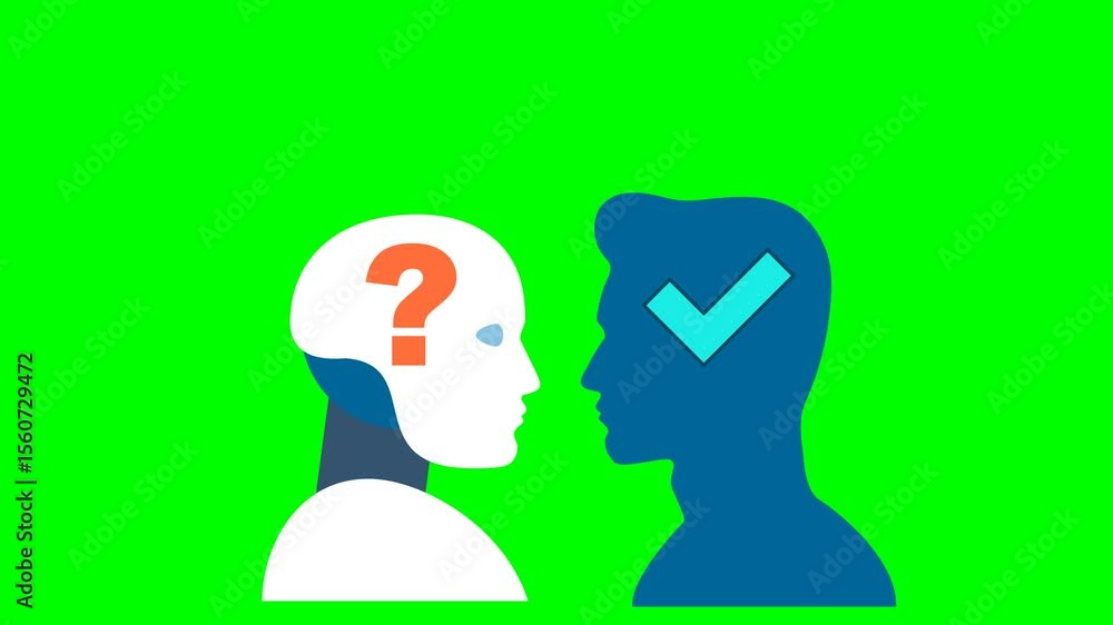 Poster artificial intelligence vs human. difference between a robot and a man. artificial intelligence vs h