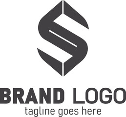 Letter S Logo Design &ndash; Modern and Creative Vector Monogram Featuring the Letter S, Perfect for Business Branding, Personal Identity, Corporate Logos, and Minimalist Design