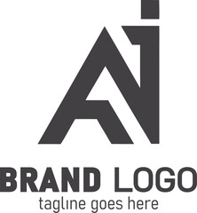 Modern AI Tech Brand Logo Design