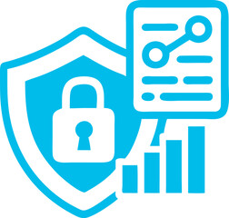 Cybersecurity Data Protection and Analysis Icon