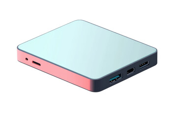 A sleek power bank the silent guardian of digital adventures ready to fuel your journey and on transparent background