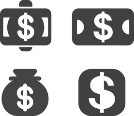 set of dollar symbols